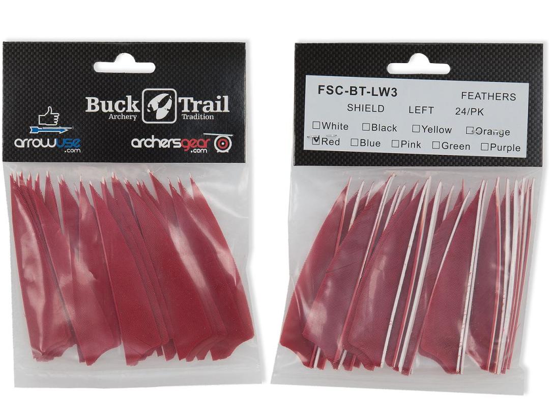 товар Оперение натуральное SHIELD 3" красное 24/шт