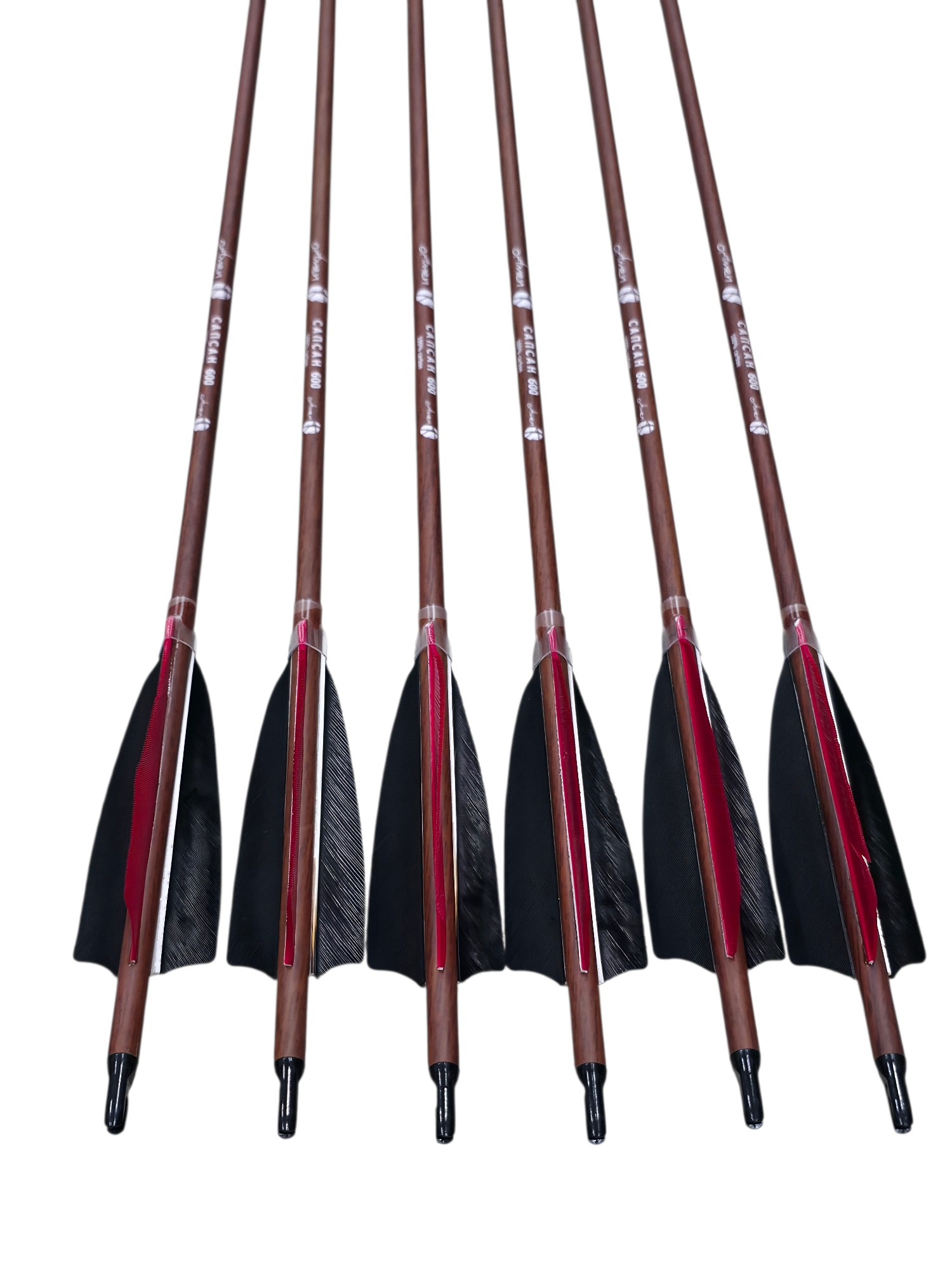 Стрела лучная карбон пот дерево САПСАН натуральное оперение